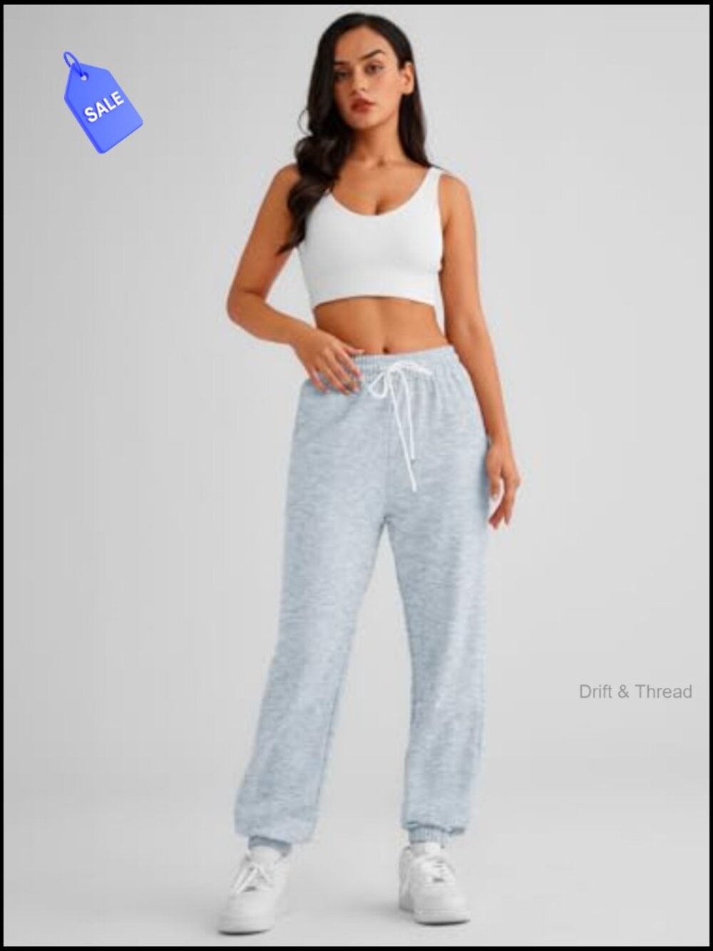 Cinch Bottom Sweatpants Athletic Joggers Lounge Pants with Pockets - Picture 2 of 7